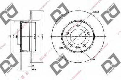 DJ PARTS bd1796 -  Тормозной диск